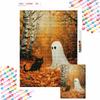 5D DIY Diamant Herbstwald Katze Geist Malerei Stickerei Diamantmalerei Stickerei Kreuzstich Stickerei Heimdekoration