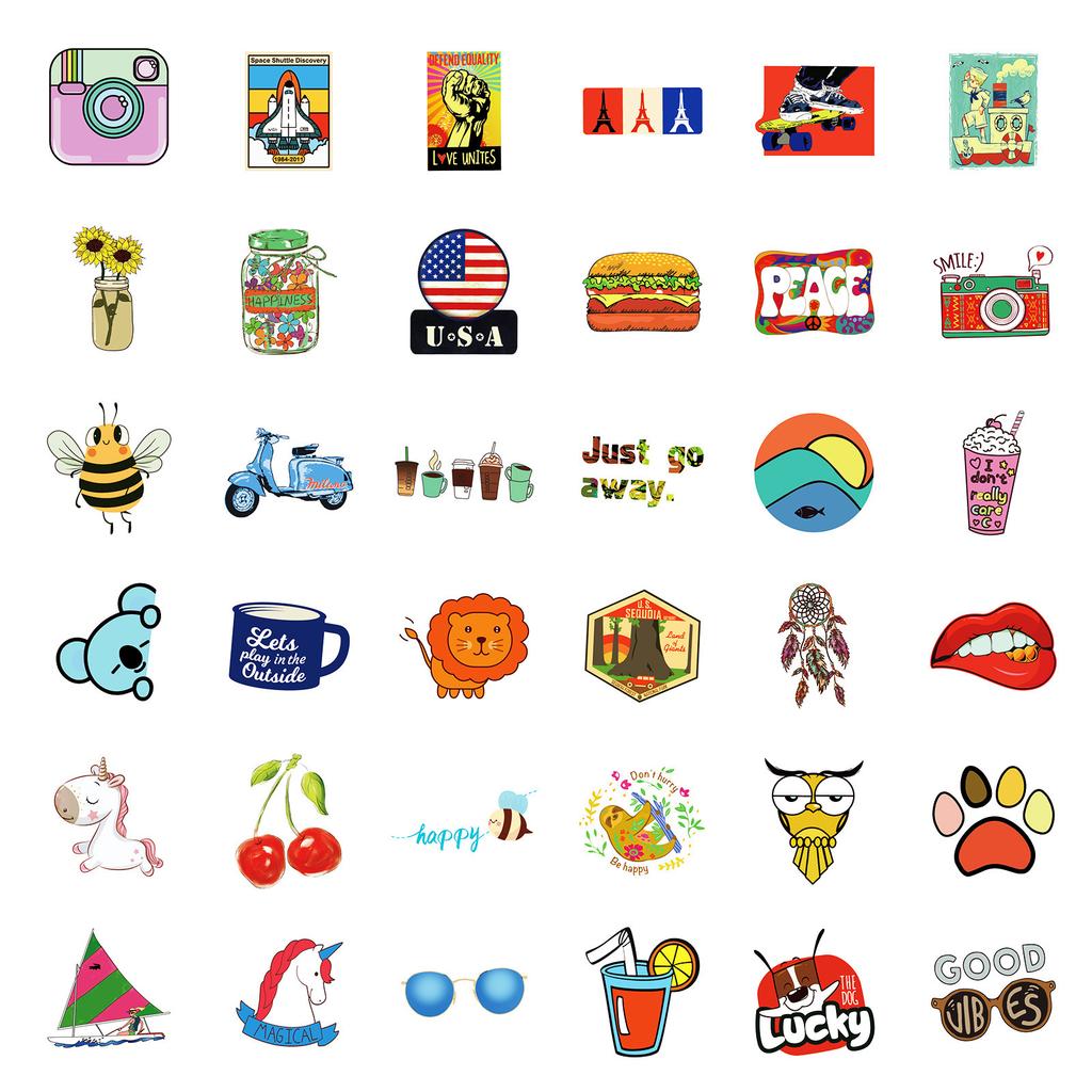 100 Rocket Mix And Match Series Graffiti Stickers Diy Mobile Phone Case Skateboard Guitar Helmet Ice