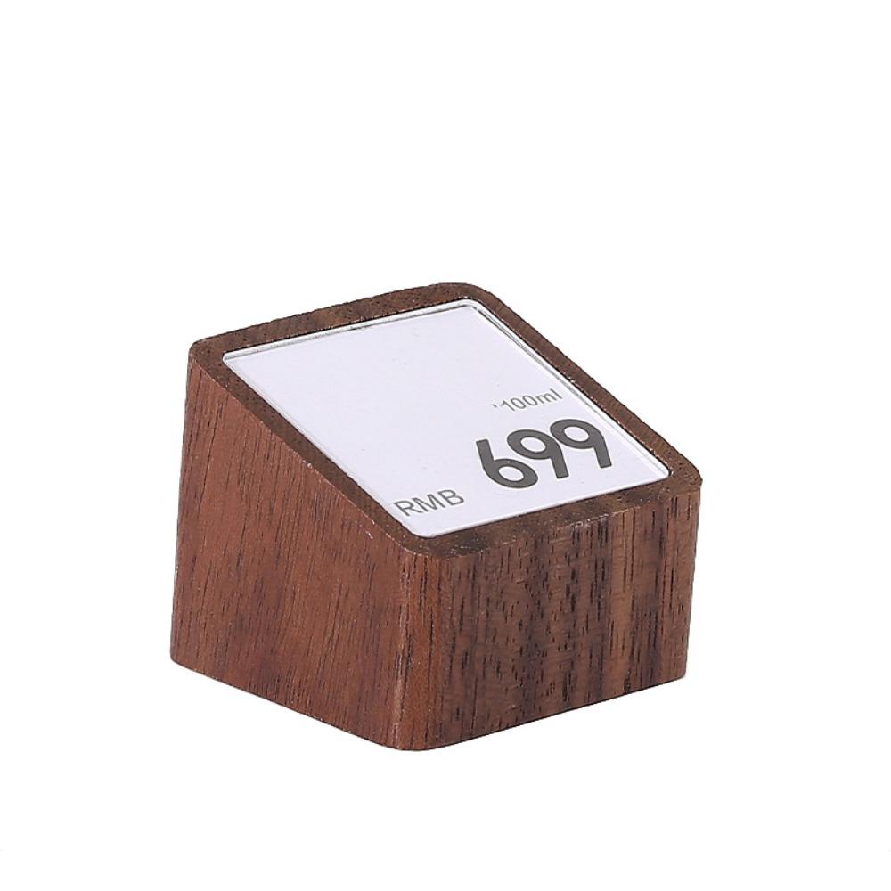 Wood Base Price Tag Holder Acrylic Window Acrylic Label Stand Display Stand  Jewelry Display