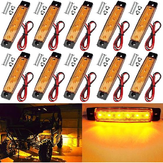 10X Led Rock Lights, Strip Light, Wheel Well Light, Waterproof Exterior Interior Light, Led Underglow Kit For Golf Cart, Jeep Wrangler, RZR, Offroad,
