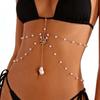 Pearl Starfish Body Chain Zinc Zinc Alloy Boho Chest Chain Inspired Pendant Belly Chain  Music Festival