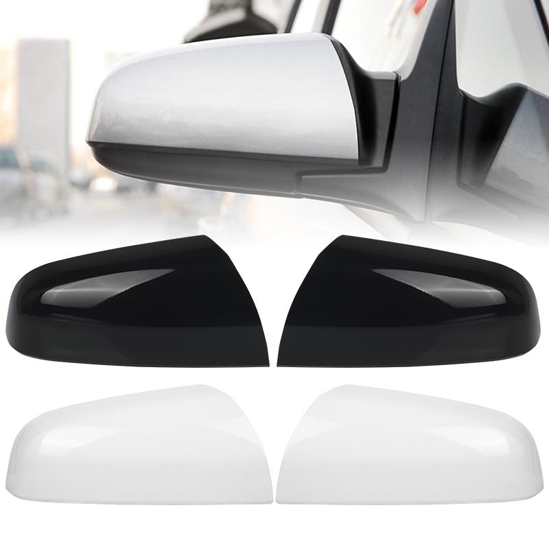 Left Right Door Side Mirror Cover For Vauxhall Zafira MK2 2005 2006 2007 2008 Primed White/Glossy Black Rearview Mirror Cap