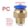 Pneumatic Air Connector Fitting PC/PCF/SL/PB/PL 4mm 6mm 8mm 10mm 12mm Thread M5 3/4' 1 2 Way Hose Fittings Pipe Quick Connectors car Pressure