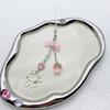 Elegant Beaded Keychain Acrylic Alloy Phone Charm Colorful Keyring Unique Bag Charm Fashionable Key Chain Accessory