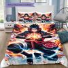 Juego de Ropa de Cama con Estampado de Dibujos Animados Colcha Funda de Colcha Funda de Almohada Decoración del Hogar Regalo de Cumpleaños (1 * funda nórdica + 2 * fundas de almohada, sin núcleo)