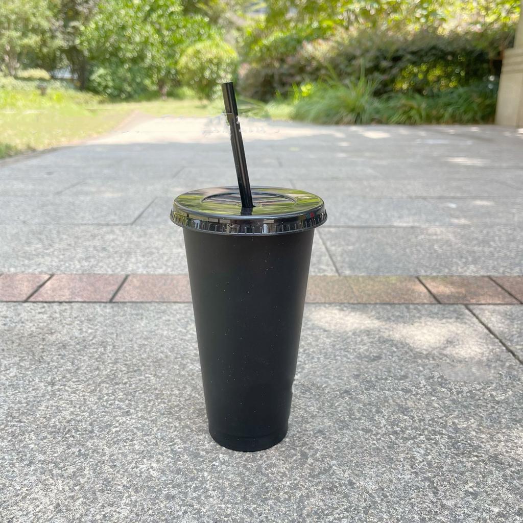 10PC 24OZ Glitter Straw Cups Large Capacity PP Single Layer Plastic Cups 710ml Glitter Cups Drink Party Cups Takeaway Drinks