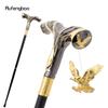 Gold Schwarz Fließende Linien Adler Luxus Mode Cosplay Stock Party Dekorativer Stock Eleganter Krummstabknauf Gehstock 92cm