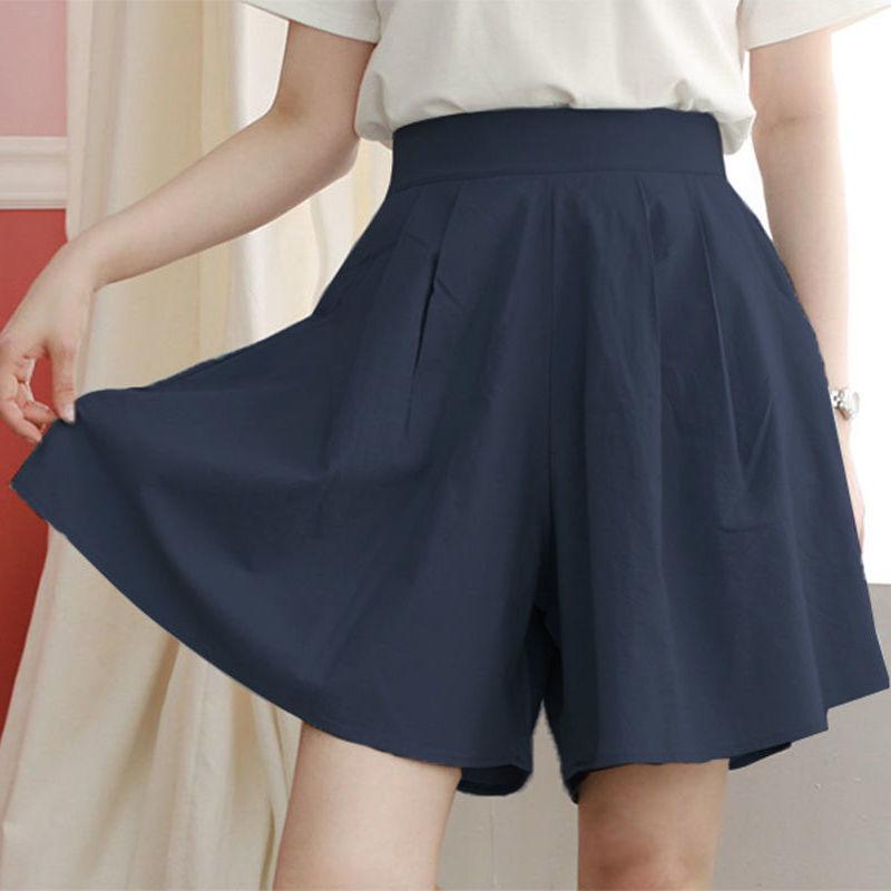 Pantaloni corti semplici e basici da donna, elastici, a vita alta, estivi, casual, alla moda, aderenti, con tasche, comodi e traspiranti_voghion.com