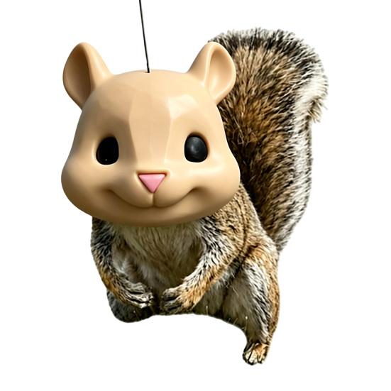 Squirrel Feeder Outdoor with Creative Simulated Head Design Durable 3D Printed Hanging Wildlife Feeding Station for House Backyard Trees and