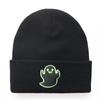 European and American Popular Autumn and Winter Fashion for Men and Women Ghost Ghost Embroidered Knit Hat for Cycling, Warm Woolen Hat for Outdoor
