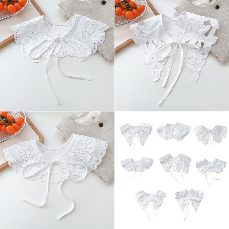 Chic Detachable Neckline Accessory Delicate Lace Spread Lapel Collar 8 Style Choices
