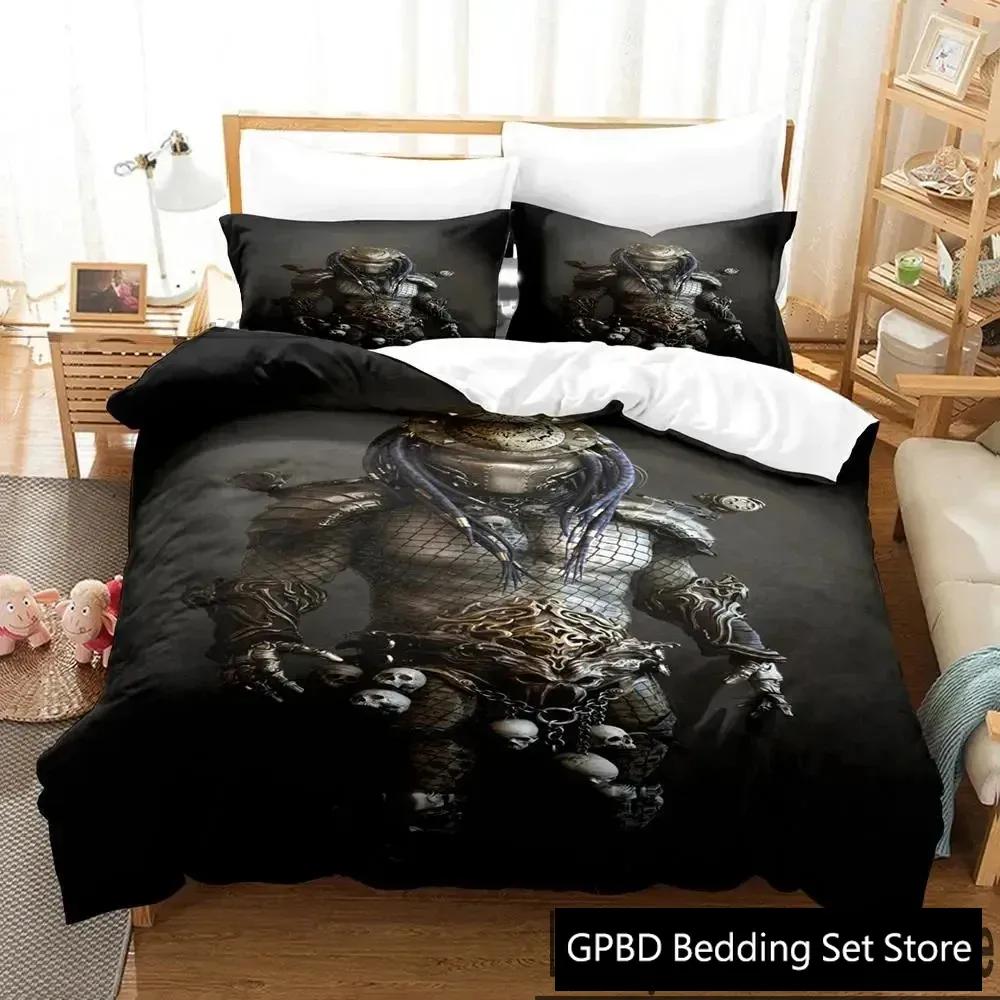 3D Print Movie The Predator Comfortable Duvet Quilt Cover Pillowcase Bedding Set Children Bedroom Decoration Home Textile