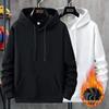 Men's Korean Style Fleece-Lined Hooded Sweatshirt for Fall/Winter