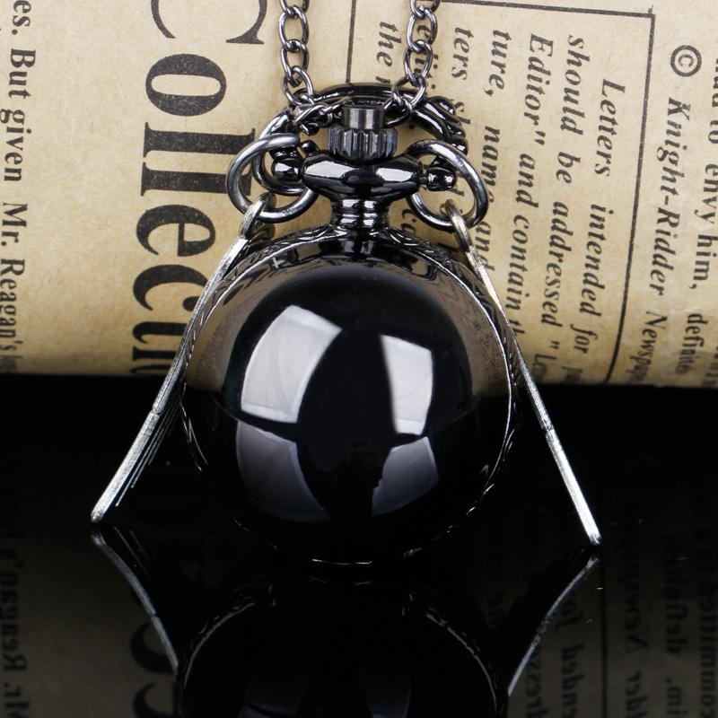 

Hot Selling Black/Silver Wings Ball Quartz Pocket Watch with Chain Necklace Pendant Women Men Children Clock Relojes De Bolsillo чёрный