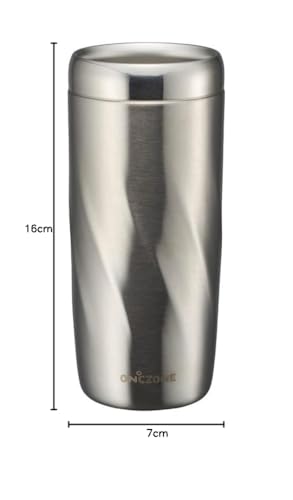 Doshisha Sub-Zero Tumbler, 280ml, Cold Insulation, Vacuum + Cooling, Triple-Layered Stainless Steel Tumbler, Silver, ON℃ZONE