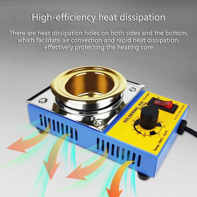 Professional 160W Soldering Iron Pot With Variable Temperature Control From 100℃ To 550℃ For Precise Work