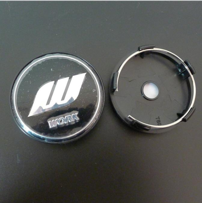 4pcs 60mm Wheel Center Hub Caps VS W Work Universal Rims Dust-proof Cover Hubcaps Emblem Car Styling