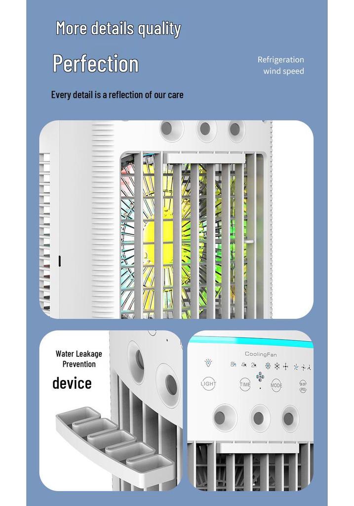 Portable Desktop Air Conditioning Fan with Humidifying and Cooling Spray