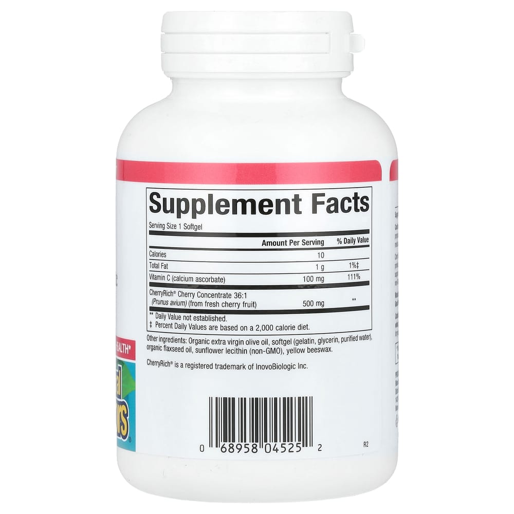 Natural Factors Super Strength Cherry Concentrate 500mg Softgels, 90 Counts