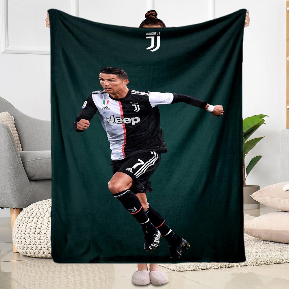 Ronaldo Juventus Action Blanket Soft & Cozy Suitable for Picnics Livingroom Office Chair All-Season Use Modern Style
