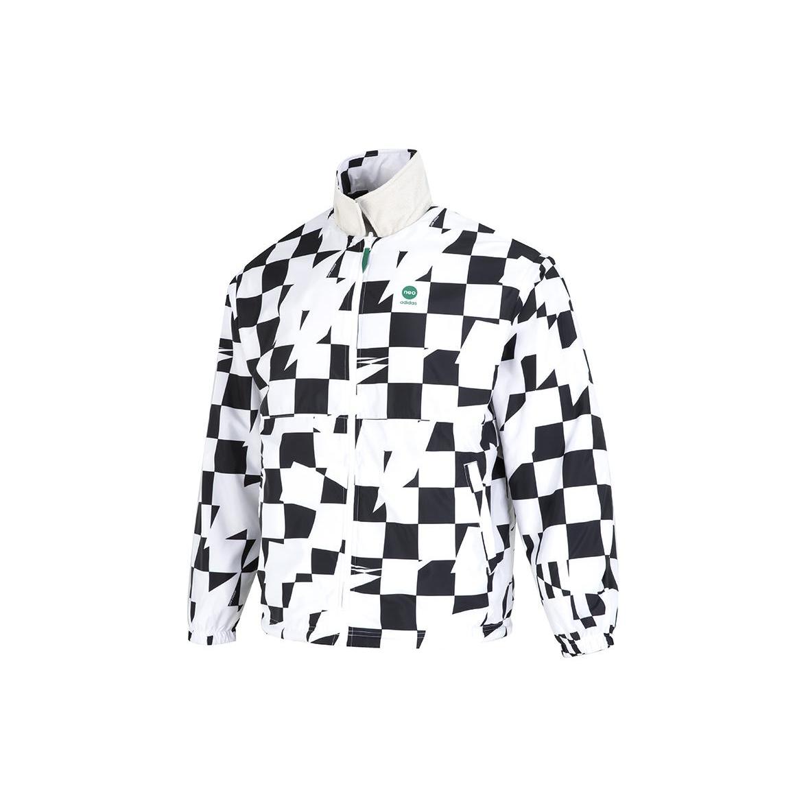 Куртки Adidas Neo Унисекс Черный/Белый Лацкан Умеренный Другое HU1111 XXL