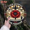 Rundes Metallschild im Vintage-Stil Garagenwanddekor Patriotisches Geschenk