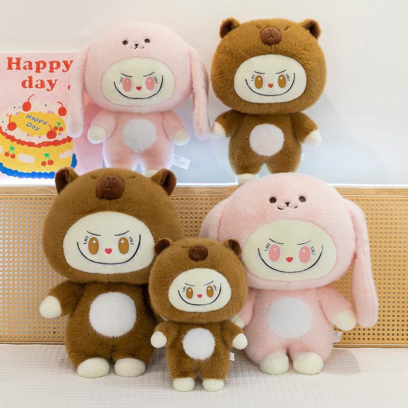 Cute Internet celebrity capybara rabbit turned cloth plush toy doll soothing doll children's birthday gift