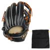 ZETT Pro Status SE Soft Baseball Glove for Second and B Size BRGB765SG Shortstop, Black/Oak (1936), 4,