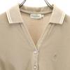 Moncler Short Sleeve Skipper Polo Shirt XS Beige Fawn Women Used