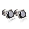 1Pair Star Lightning Titanium Steel Unisex Women Men Black Clear Crystal Zircon Ear Studs Earrings Shiny Piercing Jewelry Gift