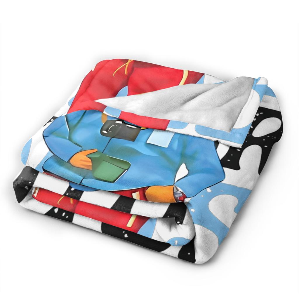 DTMF Frog Puerto Rico Knitted Blanket Bad Bunny Wool Throw Blanket Summer Air Conditioning Lightweight Bedspreads,