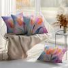 Abstract Tulip Oil Painting Cushions Pillowcase Printed Polyester 45X45Cm Throw Pillow Cover Decorative Sofa Cushion Pillowslip