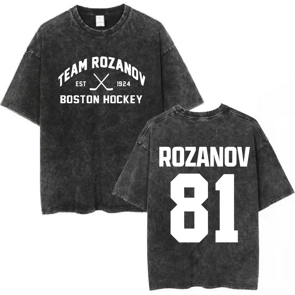 Vintage Washed Heated Rivalry Shane Hollander Ilya Rozanov Tshirt Men Clothing Fashion Casual Short Sleeves T Shirt Streetwear