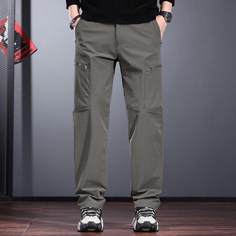 Jeleino Men's Waterproof Stretch Straight-Leg Outdoor Softshell Pants