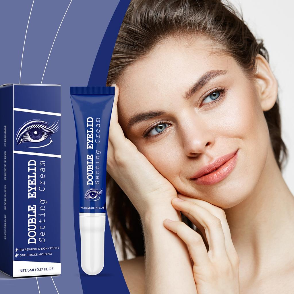 Doppelte Augenlid-Definitionscreme, Augenlid-Styling-Creme, Augenlid-Lifting-Creme zur Augenvergrößerung, lang anhaltende und wasserfeste Augenlid-Formungscreme