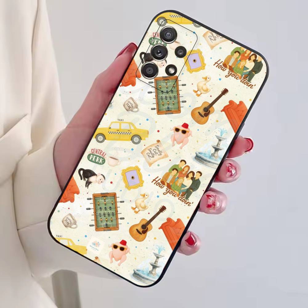 Hot TV Show F-Friends Phone Case For Samsung S25,S24,S21,S22,S23,S30,Ultra,S20,Plus,Fe,Soft Silicone Black Cover