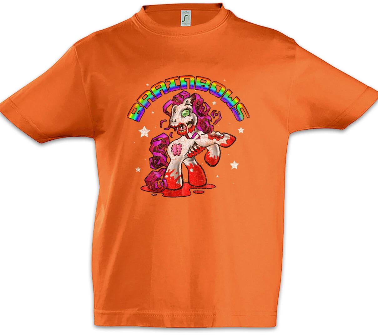 Brainbows III Boys T-Shirt Unicorn Zombie Brains Fun Nerd Unicorns Unicorn- 160
