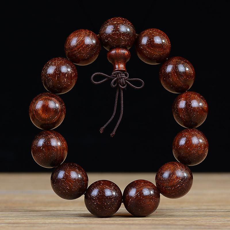 Bransoletka z mikrolistkowego sandałowca czerwonego o wysokiej gęstości, stary materiał Wenus