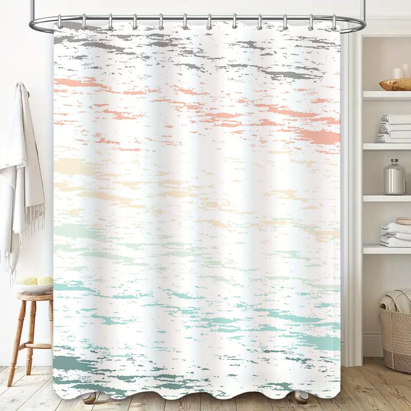 Fashionable Shower Curtain With Waterproof Print Modern Home Decor Item For Bathrooms Easy Installation And Maintenance Availabl