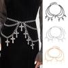 Waist Chain Hot Pants Multilayered Chain Sexy Metallic Cross for Party/Club for Banquet Costume Jewelry Waist Belt