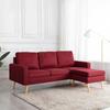Day and Night - Day and Night 3 Seater Sofa with Footstool In Wine Red Fabric