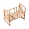 Miniature Dollhouse Cradle Simulation Mini Baby Crib Unique Rocking Bed Model  Dollhouse Decoration