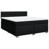 Maison Exclusive - Sommier à lattes de lit avec matelas Noir 180x200 cm Tissu