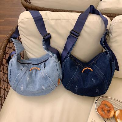 Borsa in Denim Grande Capacità Borsa a Spalla a Tracolla da Donna
