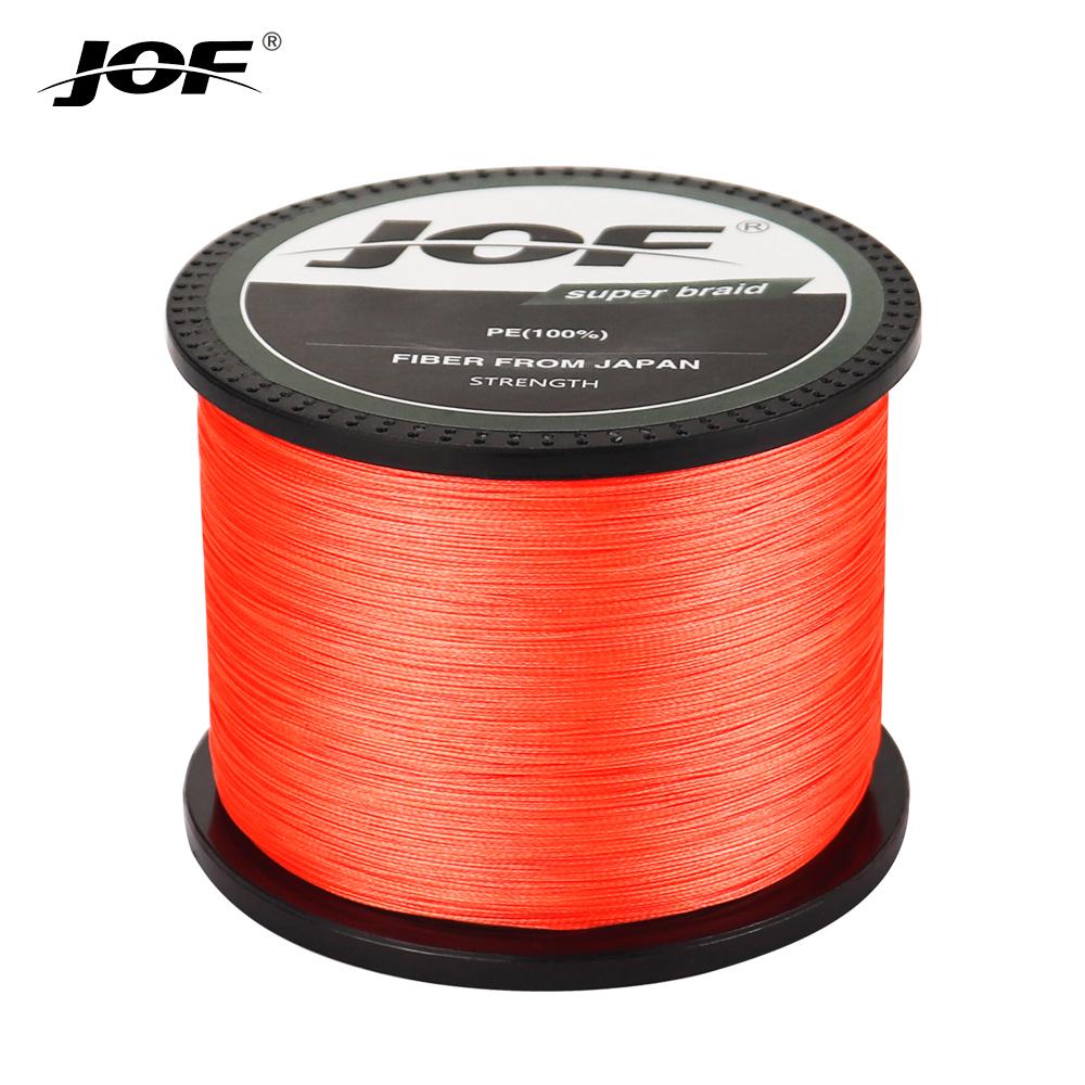 JOF X8 Braided Fishing Line 1000M 500M 300M 8 Strands MultiColor Multifilament Saltwater PE Line 20 30 40 50 60 80 100LB