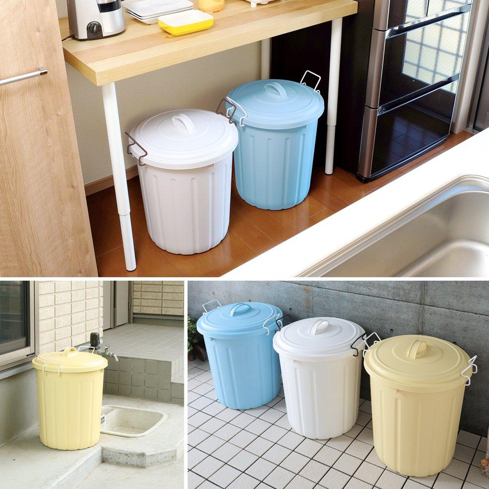 Iris Ohyama Trash Can Soft Pail 45L White PE-45L