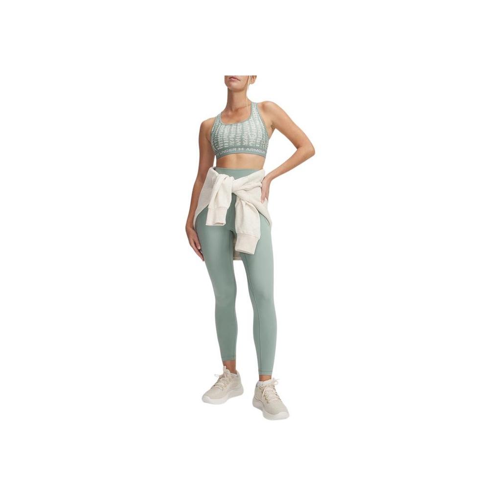 Under Armour Meridian Mid-Rise Drawstring Breathable Casual Nine-Point Sports Pants Women pants Light-Green 1382535-251
