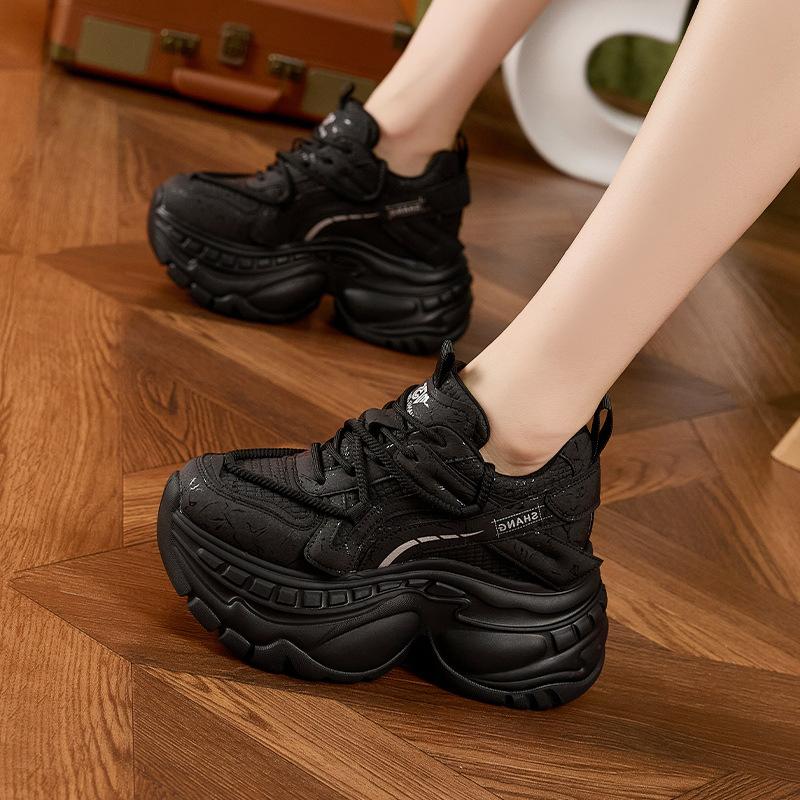 Daddy shoes women's trendy cool 2025 autumn and winter new thick-soled versatile small inner height-increasing women's shoes sports and leisure shoes