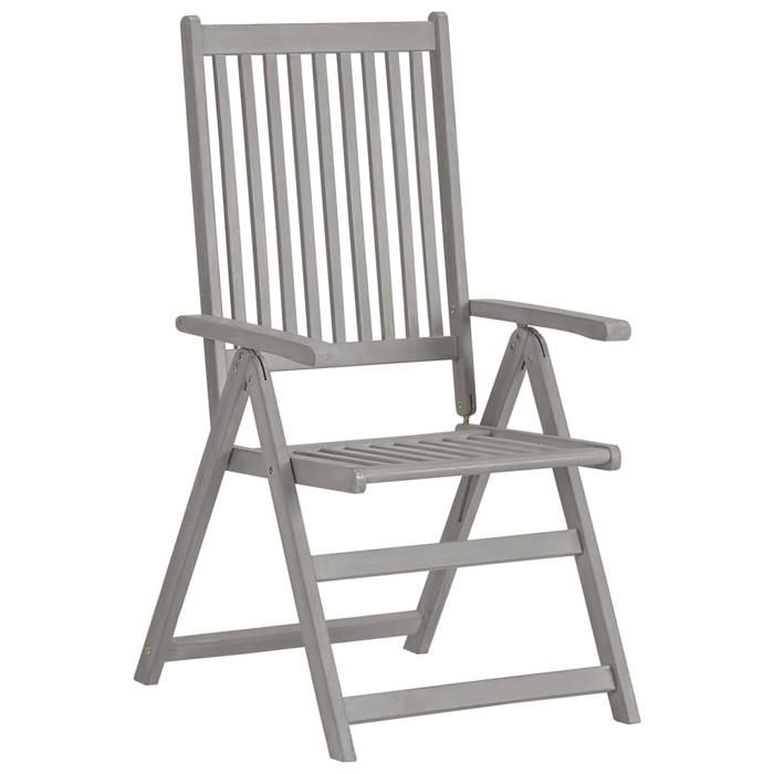 VidaXL Lot de 4 Chaises Inclinables de Jardin avec Coussins, Sièges de Terrasse, Chaises de Salle à Manger, Meubles de Patio 3065381