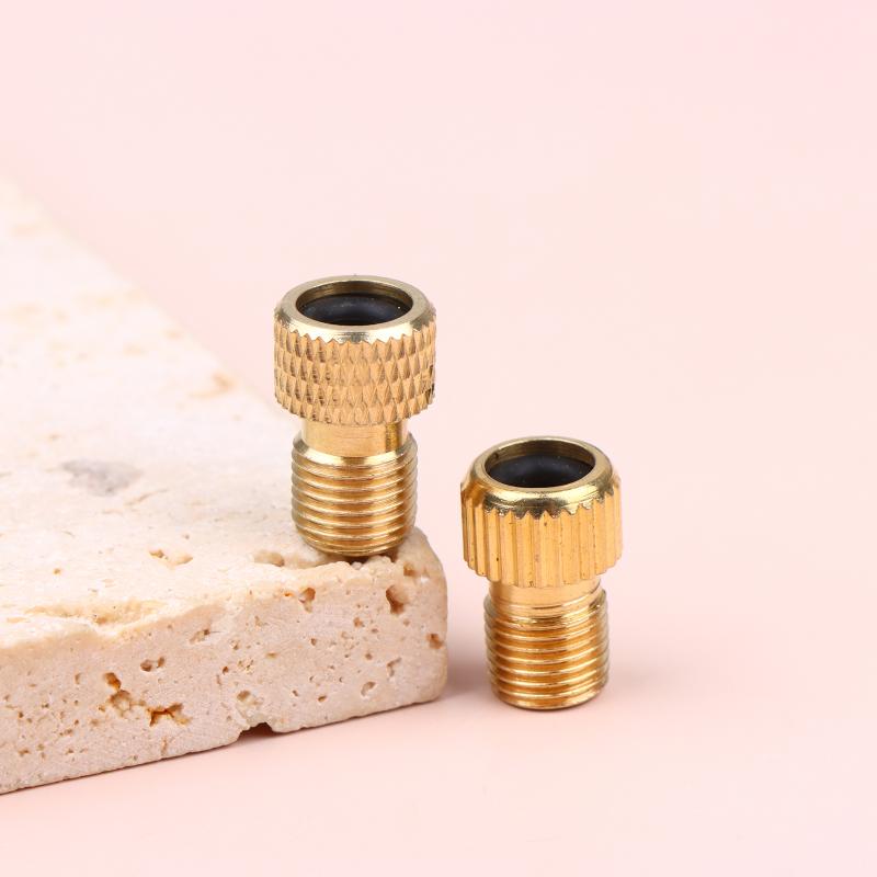 5Pcs Bike Presta To Schrader Valve Adapter Copper F/V To A/V Bike Tire Converter French Valve Adapter Tire Pump Connectors